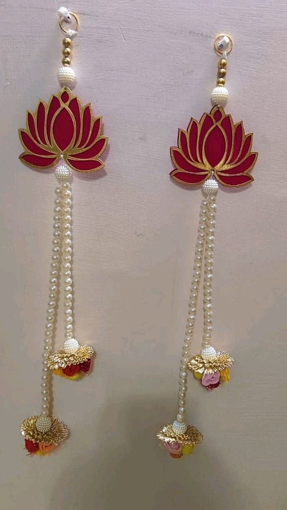 Nutts Lotus Wall Hanging Decorative Accent For Mandir Adds Divine Touch Perfect For Spiritual Home Decor