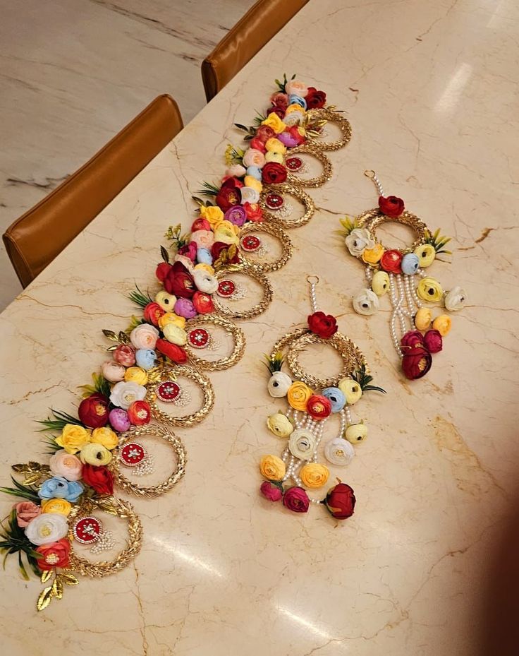 Nutts Decorative Lace Bangle Peony Flower Bandhanwar with 2 Side Peony Hangings For Occasion Decor Theme Decor Home Decor