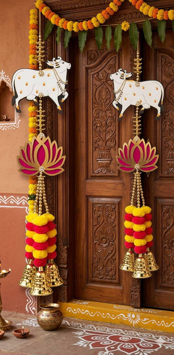 Nutts Wall Hanging Beautiful Decorative Piece Enhances Home Decor With Elegant Lotus Design Perfect For Living Room Bedroom And Mandir