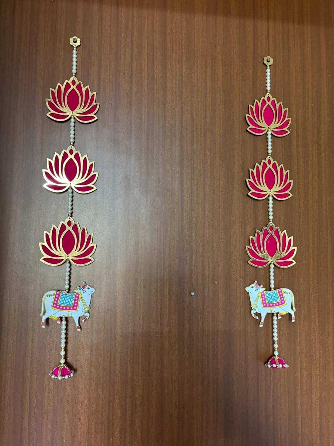 Nutts Lotus Wall Hanging Ideal For Temple Wall Decor Adds Spiritual And Divine Touch Perfect For Mandir And Pooja Room Decoration