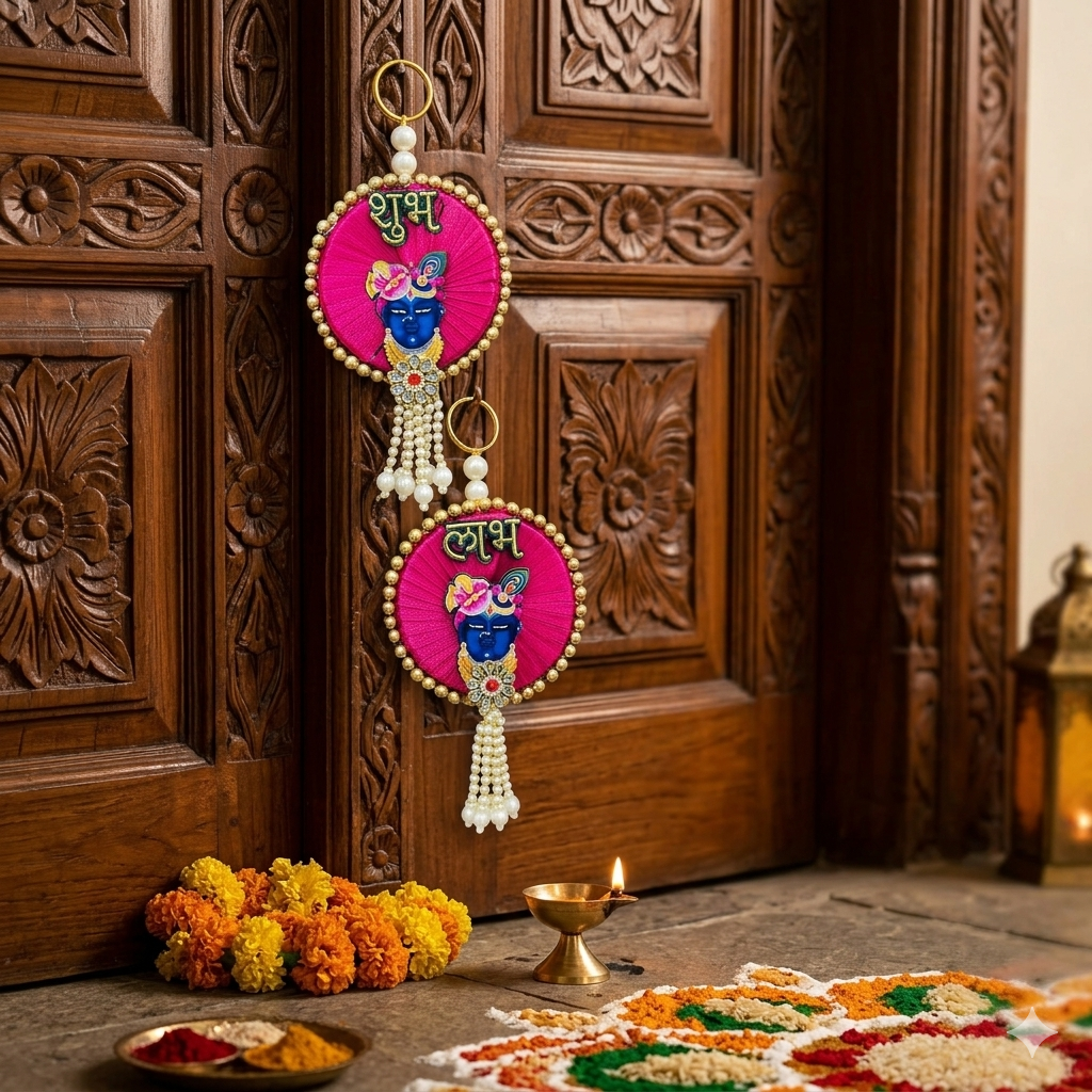 Nutts Shubh Labh Small hangings for Door | Gifting | Decor For Home Decor Hanging (Pack of 2) (SMALL178)