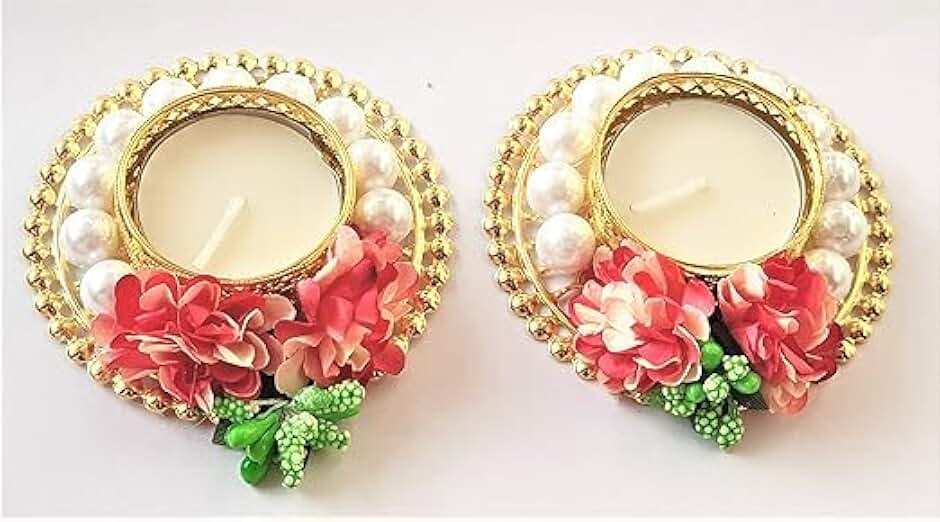 Handmade Tea Light Candle Holder for Diwali Navratri Christmas New Year Decoration Items Traditional Design