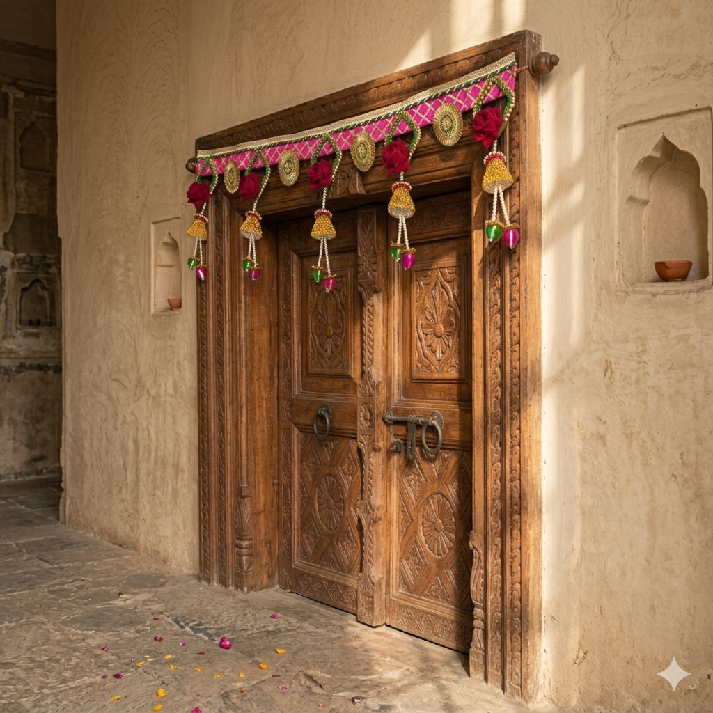 Nutts Bandhanwar Toran for Pooja Room Door Decor