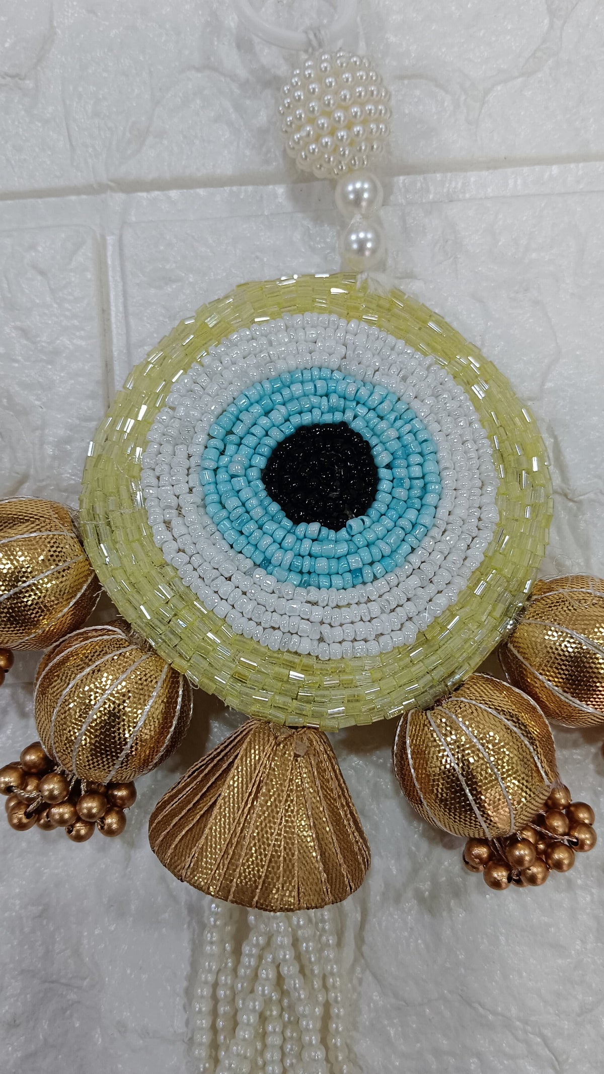Nutts Handmade Evil Eye Shubh Labh Hanging for Positive Energy and Good Luck (Pack of 2)