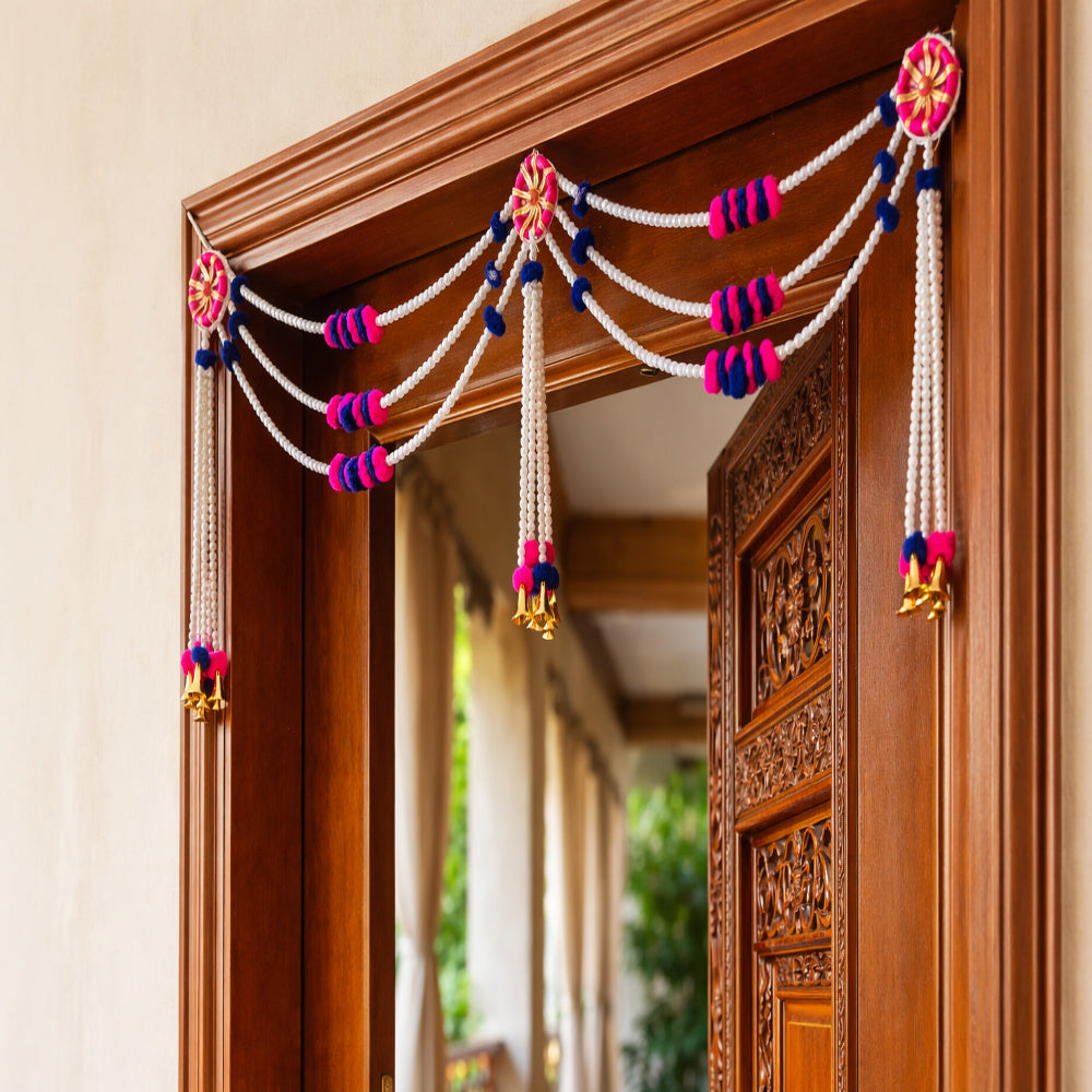 Nutts Pearls Pompoms Bandhanwar For Festival Decor