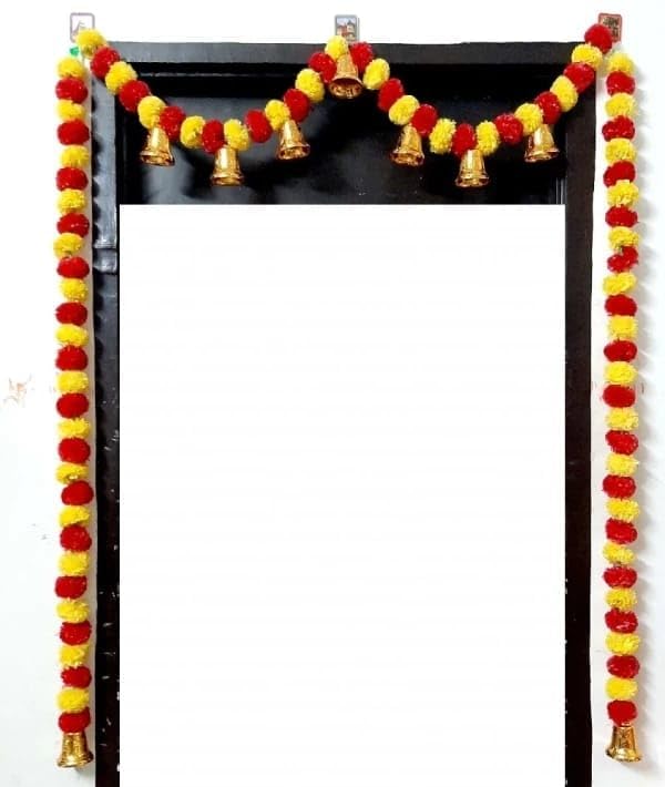 Sellplus Handmade Bandhanwar Decorative | Traditional Handmade Artificial Flower Bandhanwar | Home Entrance Decorations Bandhnawar (Pack of 1) (BDHW571)