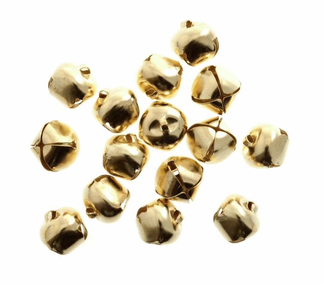 Nutts Golden Ghungroo Bells Decorative Craft Bells for DIY Jewelry Decoration Pooja Wedding Decor