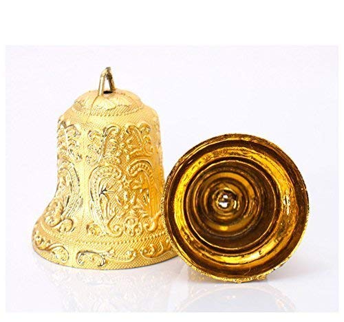 Nutts Golden Jingle Bells Ornament for Christmas Tree Golden Jingle Bells for Home Decor Christmas Tree Decoration Art & Crafts Hanging Bells Decor | Party | Decroation Item (Pack of 100)