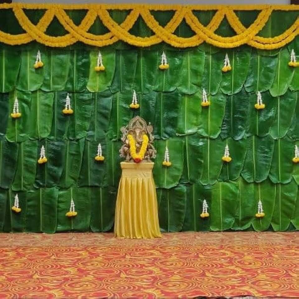 Backdrop Setup for Mehndi, Marrige, Pooja, ganpati,All Festivals/House Hold Functions/Haldi Function & Any Traditional Ceremonies (Set 95)