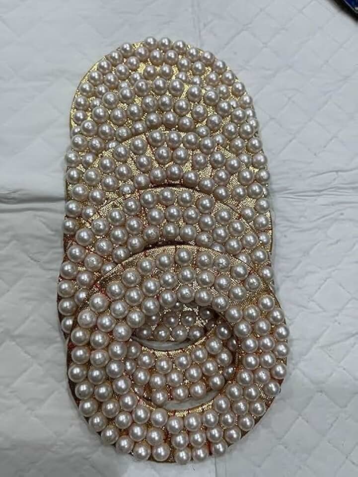 Pearl Bangle for Art & Craft | Home Decor | Diwali | Navratri | Wedding Decoration | Wall Hanging | Tea Light (10c Pcs) (4 Inches)