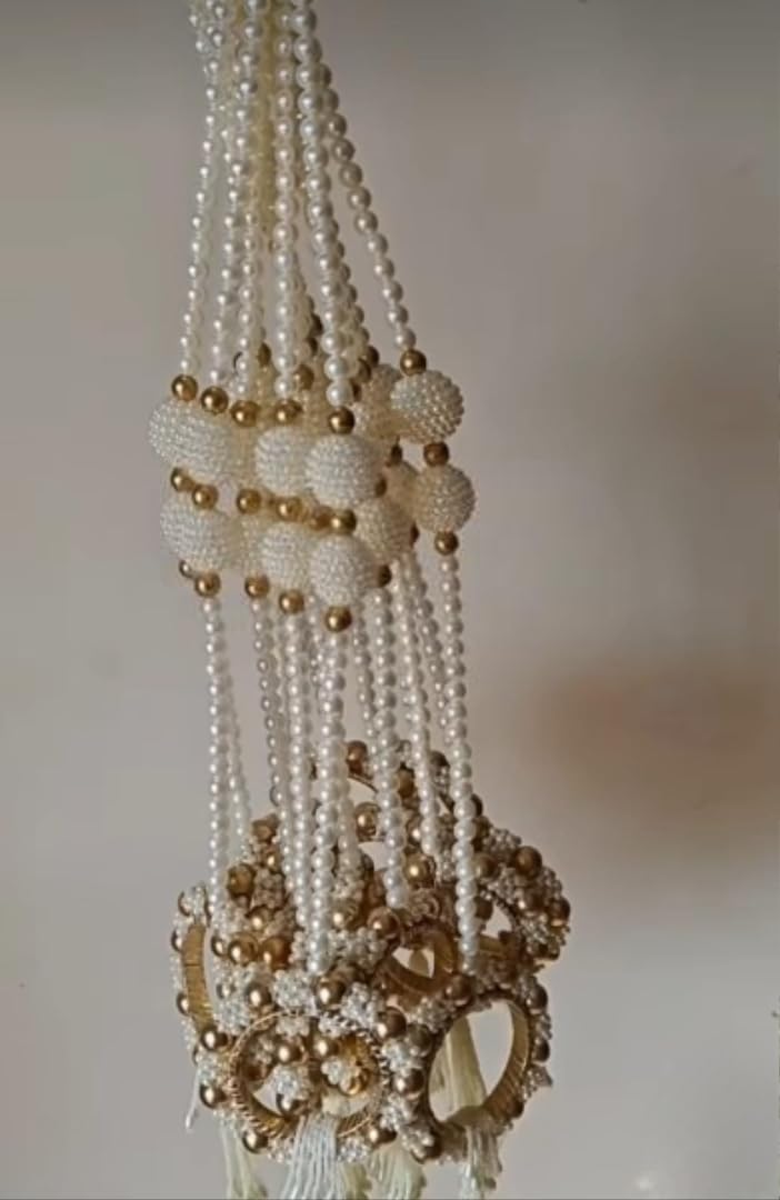 Nutts Handmade Traditional Beaded Toran | Decorative Moti Chudi Hanging for Main Door Entrance and Home Decor (PMPMT130)