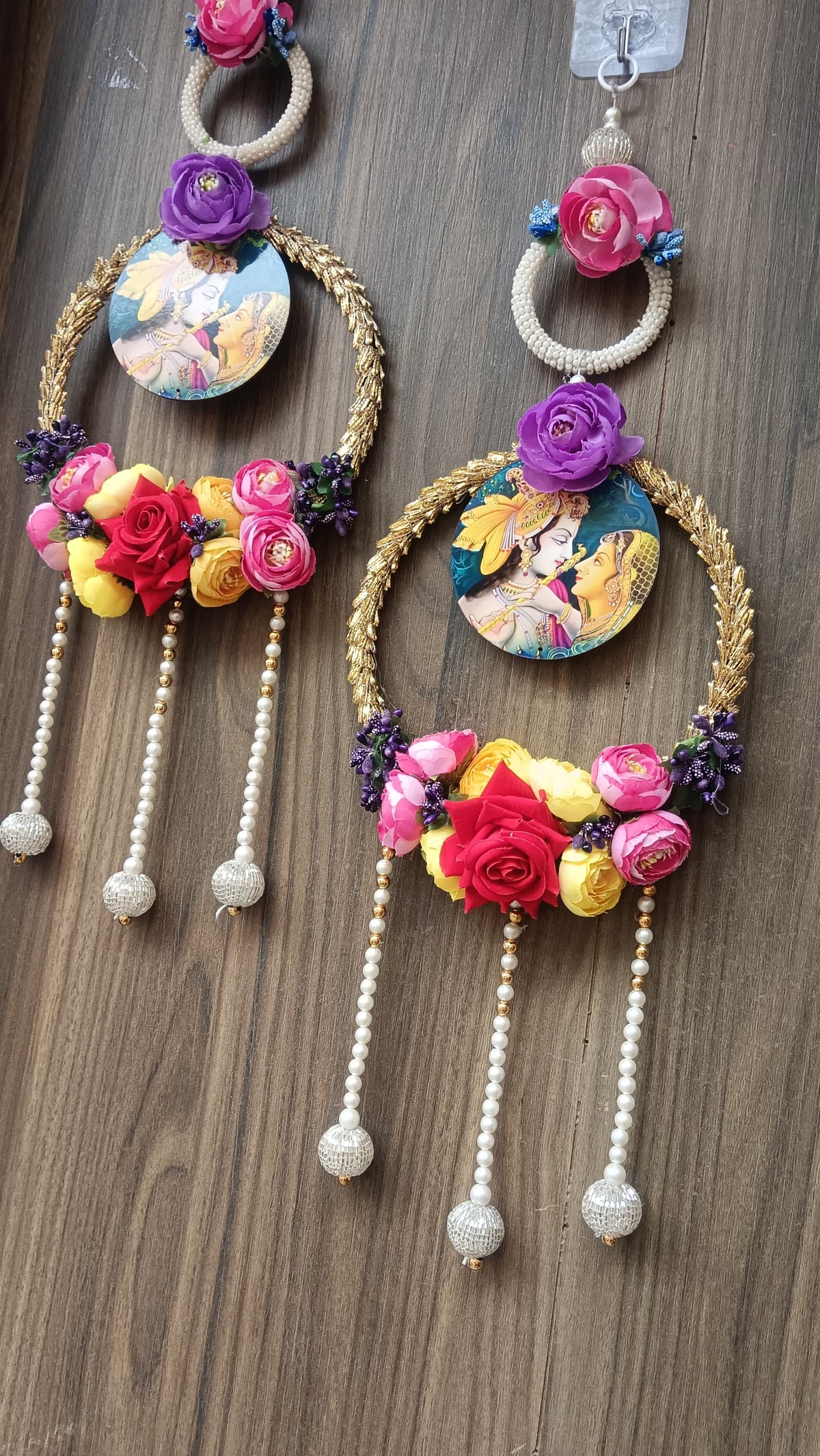 Nutts Handmade Wall Hanging Decorative Door Toran Tassel Religious Home Temple Festival Decorations Pack of 2 (Small138)
