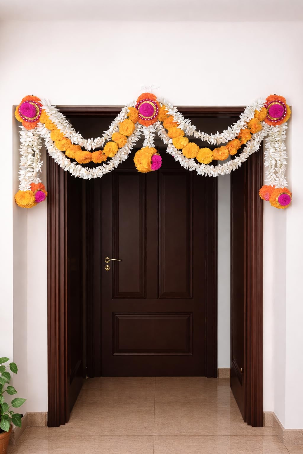 Sellplus Handmade Bandhanwar Decorations | Traditional Bandhanwar Toran Hanging for Entrance Door Wedding Festival Decoration (Pack of 1) (BDHW280)