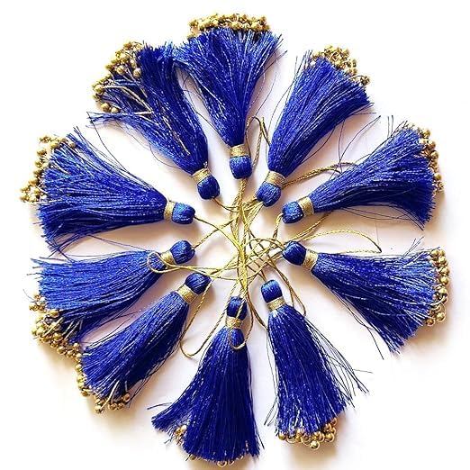 Nutts Designer Latkan for Saree Blouse Multi-Purpose Women's Ethnic Wear Latkan Tassels for Blouse | Lehenga | Suit & Dupatta Embellishment & Decoration (Pack of 10) (RM-Tassel23/2)