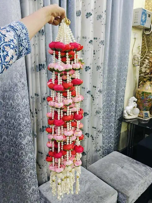 Nutts Traditional Wall Hanging Perfect for Main Door Decor Hanging Garland Perfect for Home Decor Enhance Your Space (Pack of 2) (FlowerH08)