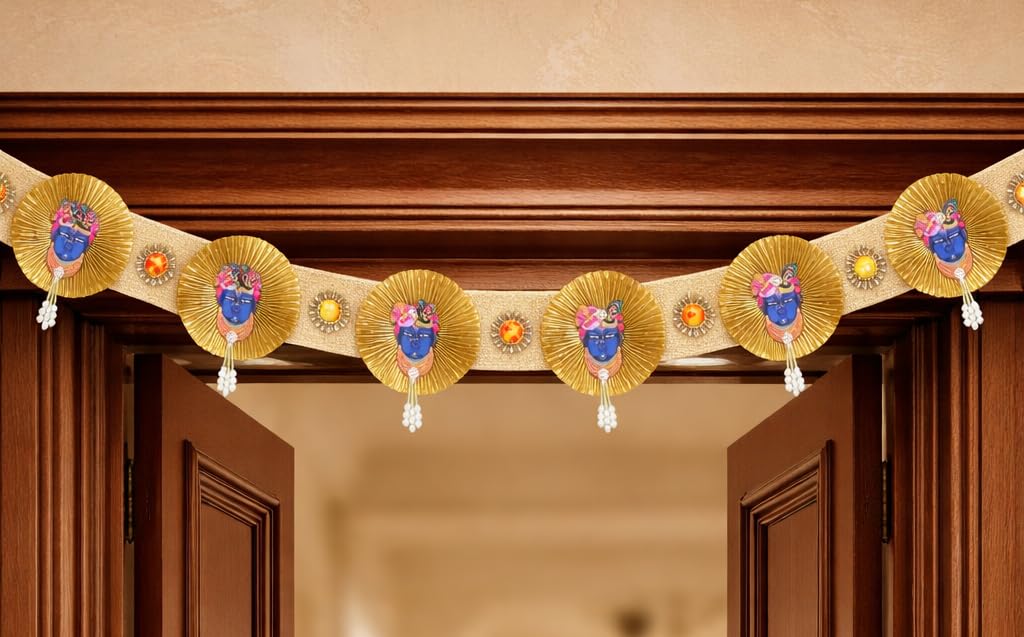 Sellplus Handcrafted Artificial Flower Decorative Bandhanwar | Traditional Bandhanwar Toran Hanging for Home Decorations Festive (Pack of 1) (BDHW364)