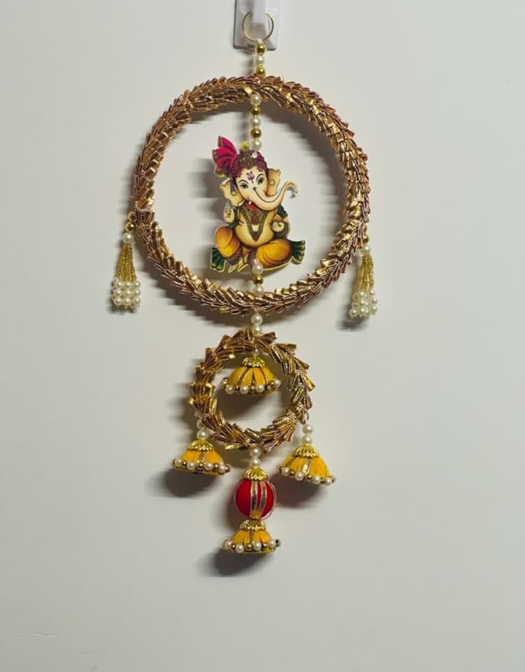 Door Hangings for Home Decoration,jumka with genesh Wall Hanging,Home Decor latken