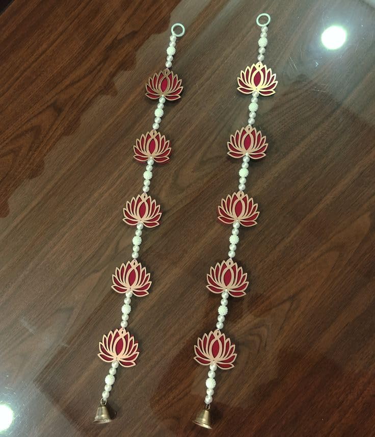 Nutts Handmade Decorative Multicolour Traditional Lotus Hanging for Decoration | Lotus Hanging for Diwali and Festive Decoration (Lotus 131)