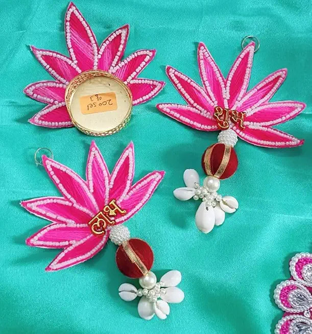 Decorative Handmade Multicolour Traditional Tlight and Hanging Set for Decoration | Haging for Home and Office Decor | Diwali and Festive Decor Hangings (SMALL442)