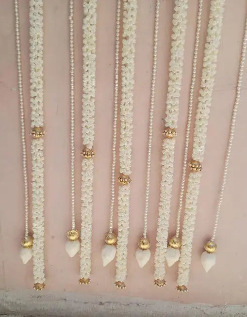 Nutts Decorative Handcrafted Artificial Mogra Beads Kamal Kali Hanging | Artificial Flower Hanging | Multicolour Toran for Home Decor (MOGRAH29)