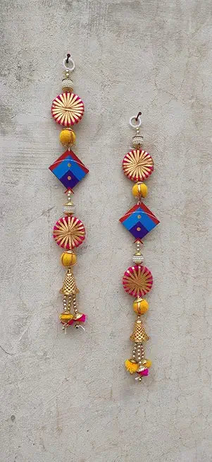 Lohri & Makar Sankranti Items 2 Pc Kite with Chudi Hanging,Toran for Wall Hanging,Pooja Room, Lohri & Makar Sankranti Decoration Items for Home Decor Traditional Decoration Items