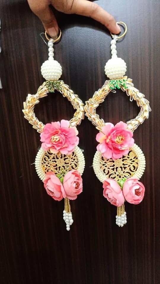 Artificial Flower & White Beads Garlands Handmade Door Entrance Hanging Home Traditional/Wall Decoration Diwali| Artificial Flower (6)