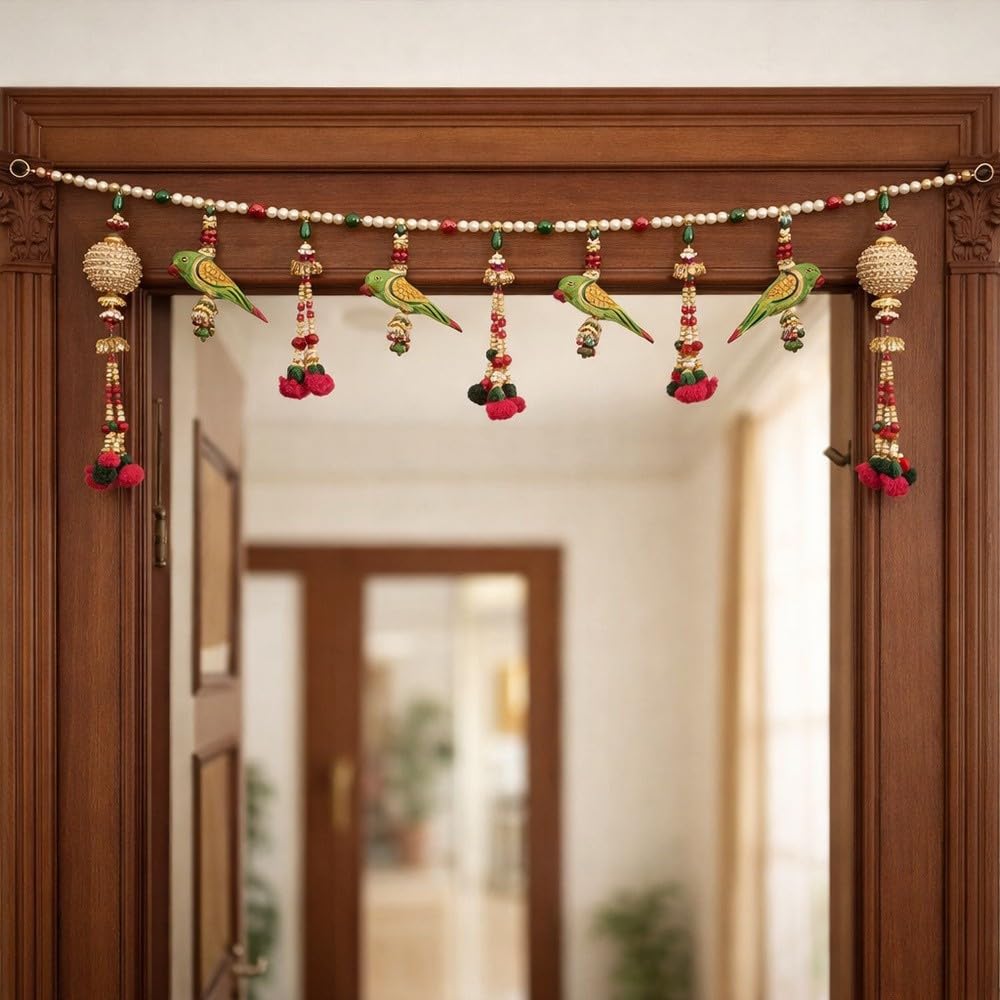 Sellplus Handmade Decorative Bandhanwar Toran Hanging Traditional Door Entrance Festival Home Decor Pooja Mandir Diwali Wedding (BDHW153)