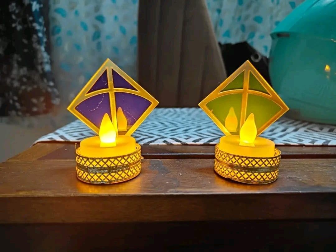 Sellplus Elegant Decorative Tealight Holder Festival Home Decor Mandir Table Centerpiece Wedding Diwali Candle Stand(Pack of 4) (Tealight-383)