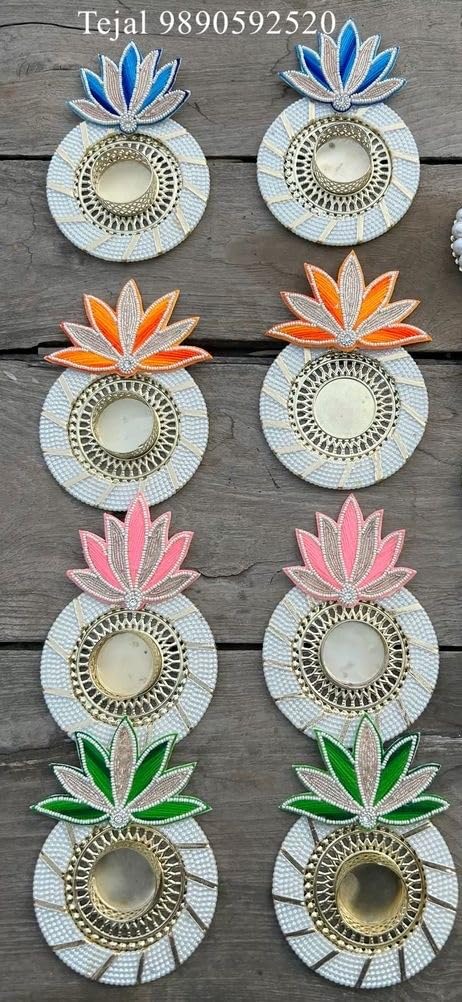 Sellplus Traditional Decorative Tealight Holder Elegant Festival Candle Stand for Home Temple Living Room Pooja Decor Wedding Diwali Celebration Accessory(Pack of 2) (Tealight-165)