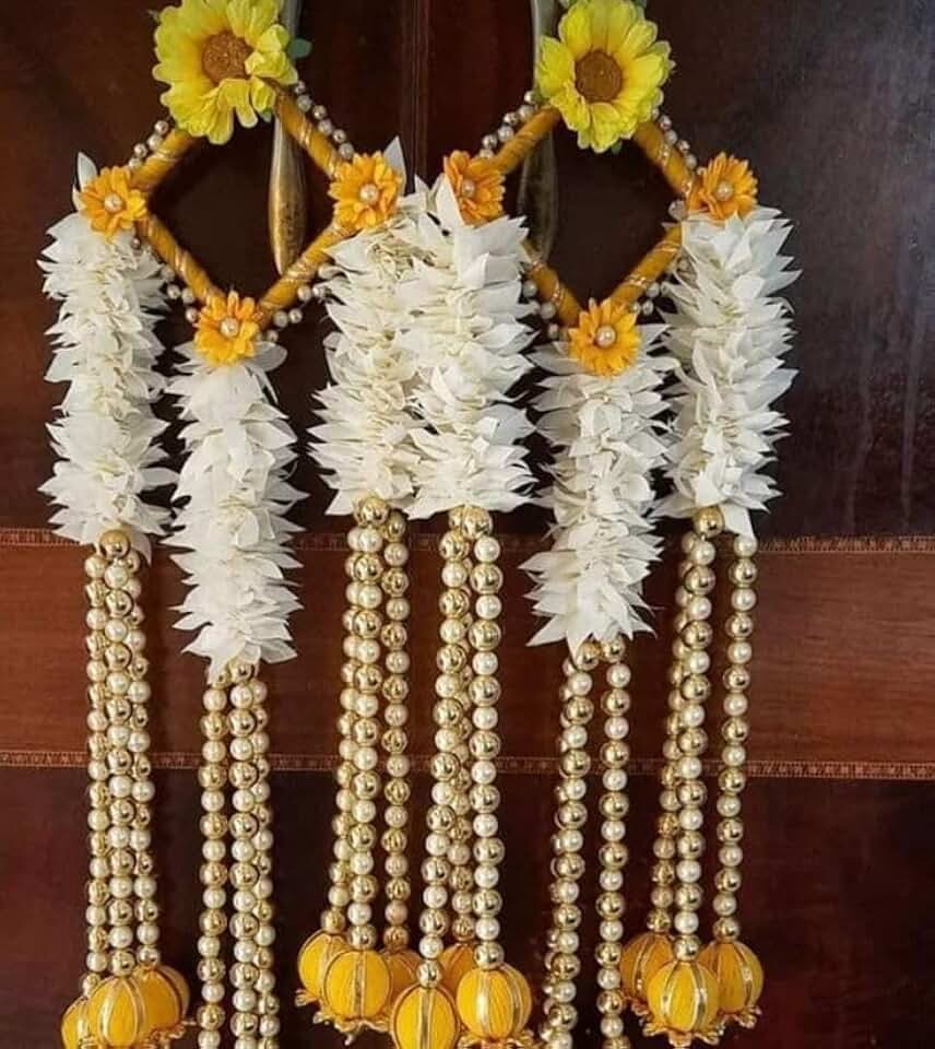 Square Chudi with Paper Gajra Beads Hanging Perfect for Home Decoration | Ideal for Diwali Festivities | Enhance Your Space with Graceful Touches