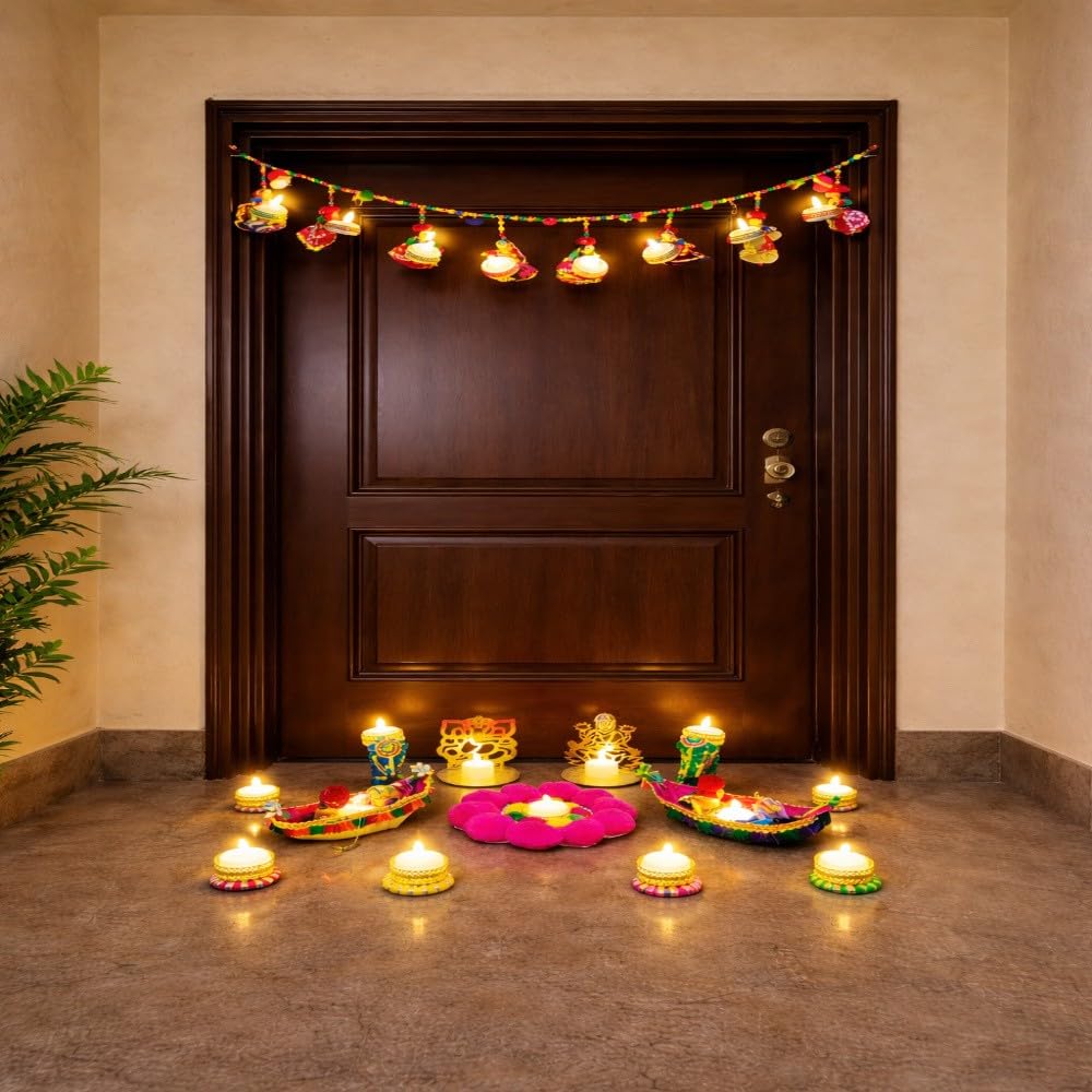 Sellplus Handmade Decorative Bandhanwar Toran Hanging Traditional Door Entrance Festival Home Decor Pooja Mandir Diwali Wedding (BDHW152)