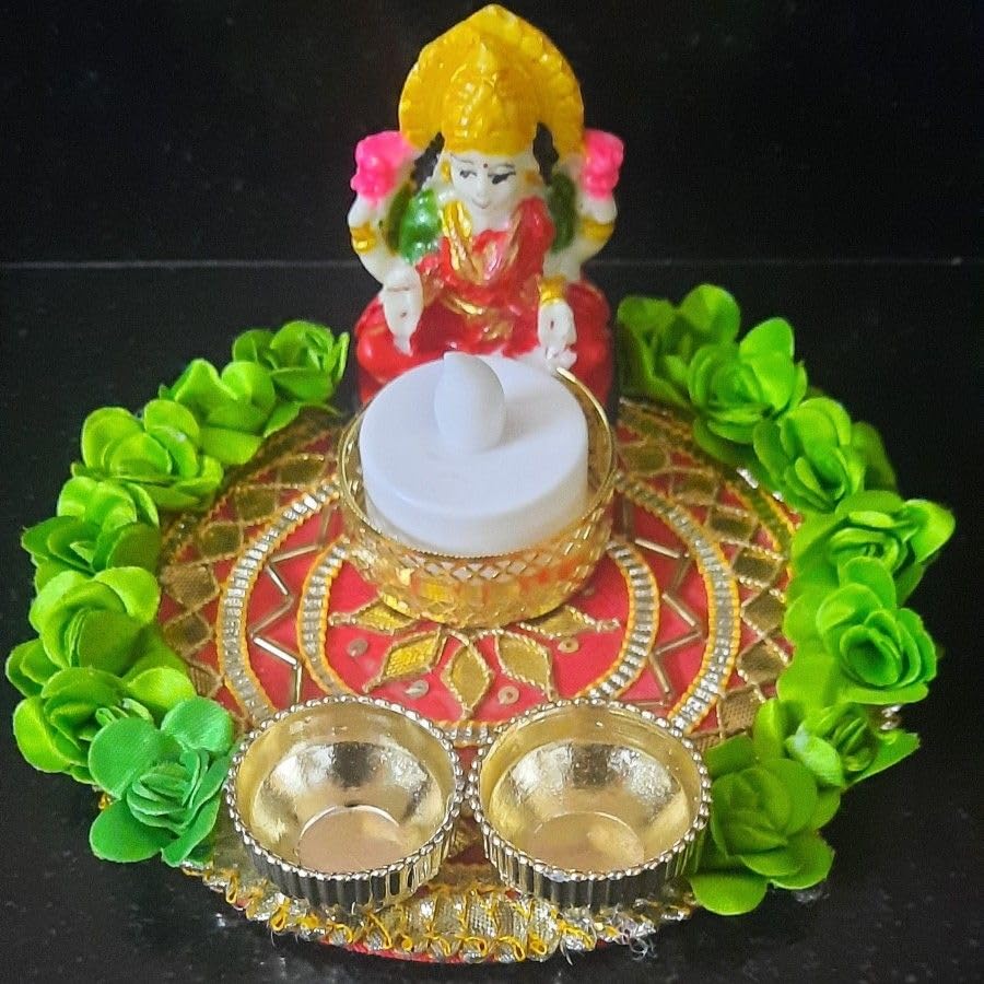 Sellplus Elegant Decorative Tealight Holder for Festival Pooja Home Decoration Wedding Living Room Mandir Decor Candle Holder(Pack of 2) (Tealight-230)