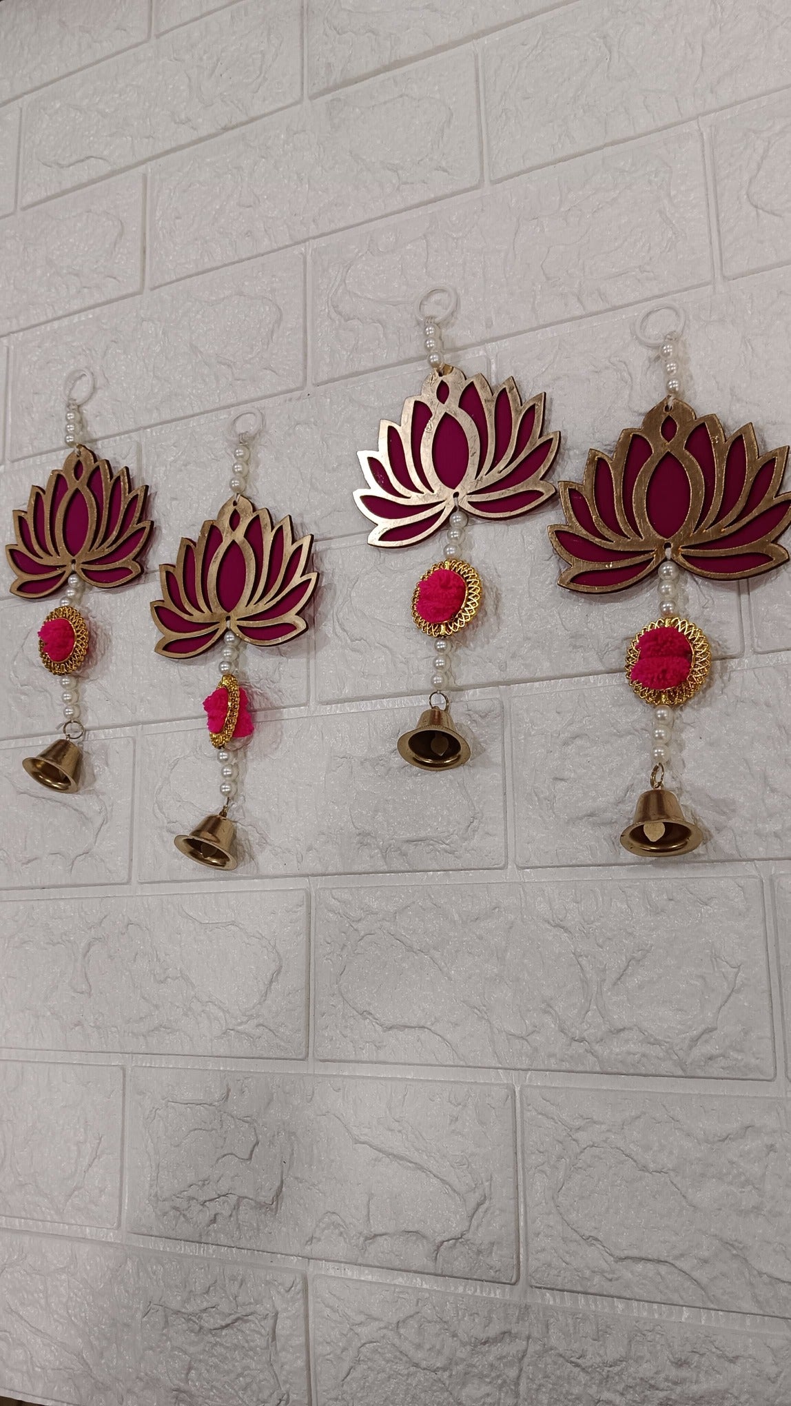 Nutts Lotus Wall Hanging Decorative Home Accent Perfect For Living Room Bedroom And Hallway Enhances Interior Styling With Elegant Lotus Theme