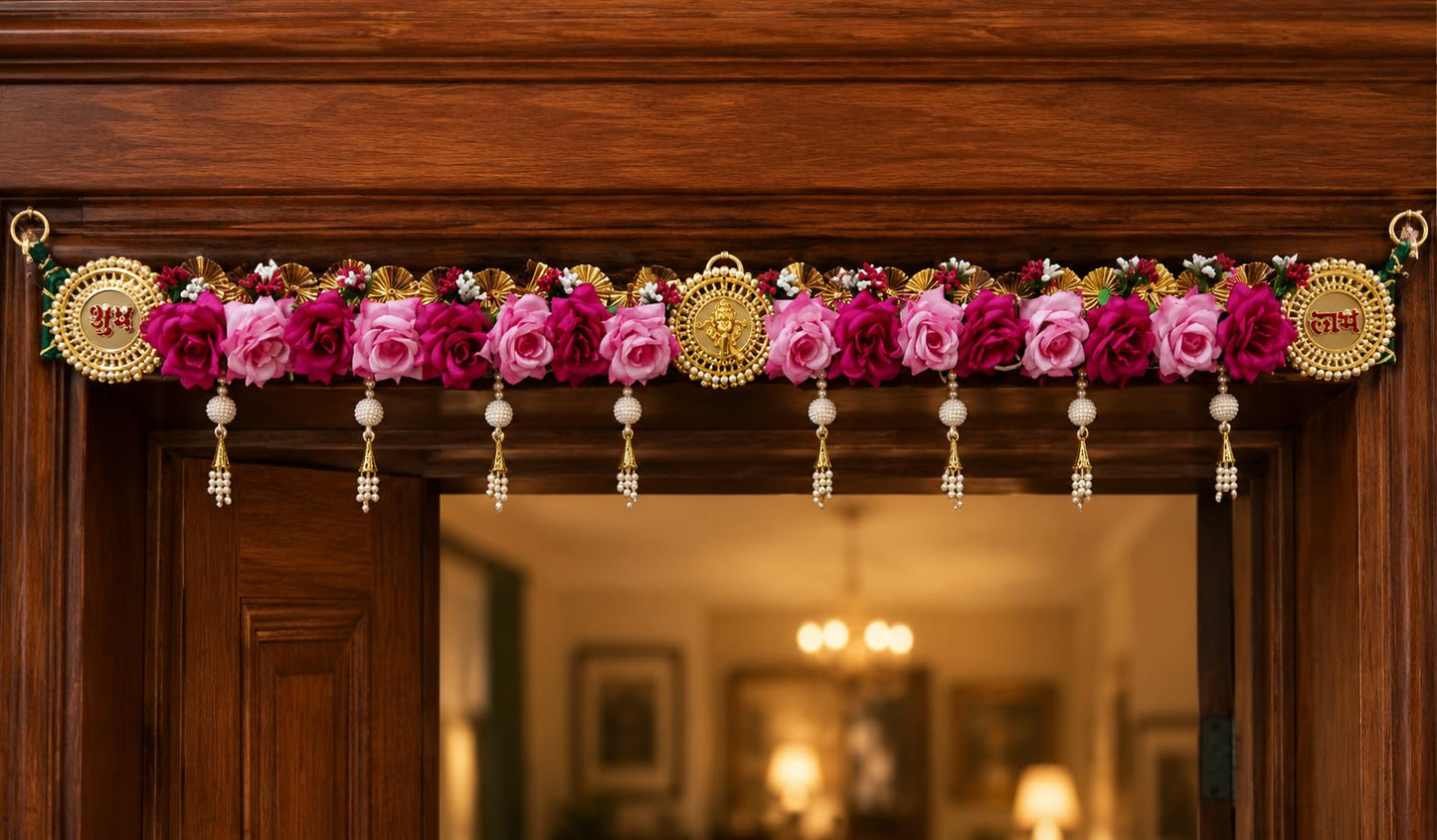 Sellplus Handmade Decorative Artificial Flower Bandhanwar | Traditional Florel Bandhanwar for Main Door Entrance and Welcoming Area (Pack of 1) (BDHW37)