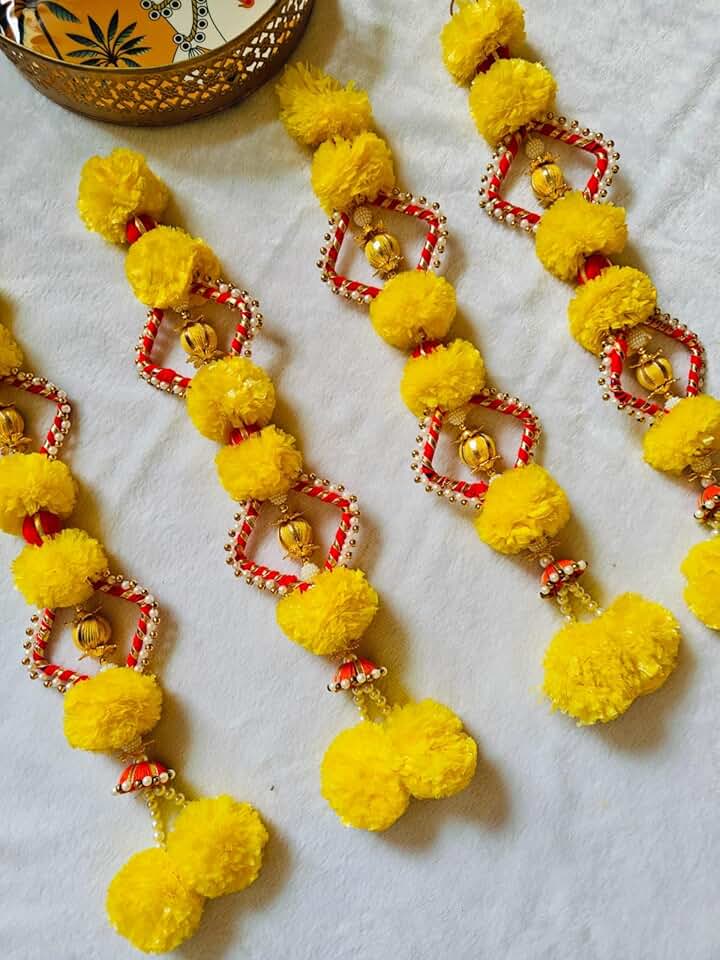 Square Chudi with Genda Hanging Perfect for Home Decoration | Ideal for Diwali Festivities | Enhance Your Space with Graceful Touches