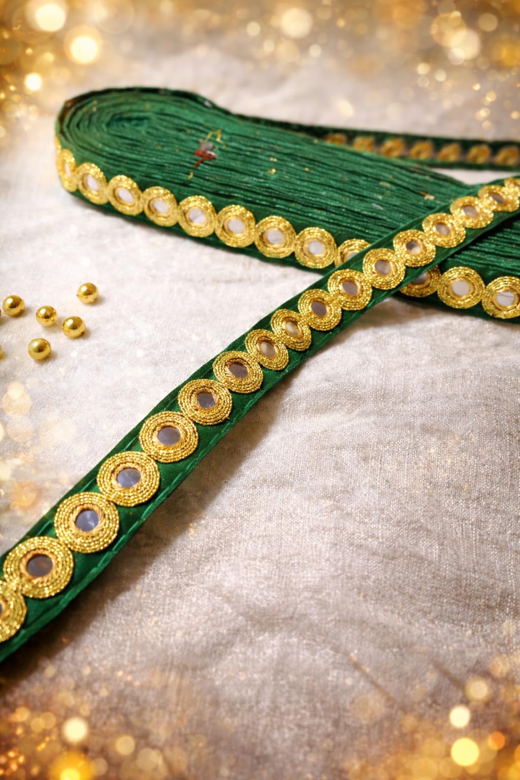 Nutts Decorative Designer Lace Border for Dupatta Suits & Saree Lace Trim Ribbon for Sewing Making and DIY Crafts (RM-LACE11)