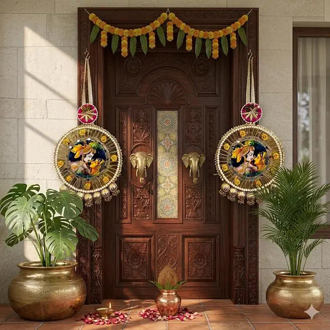 Nutts Handmade Hanging Traditional Design Decorative for Home Wall Decor Festive Decoration (Small447)