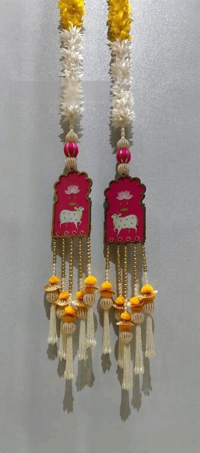 Nutts Handmade Paper Gajra Hanging Decorative | Traditonal Hanging for Paper Gajra Decorations for Walls Hanging Decor (PAPERG97)