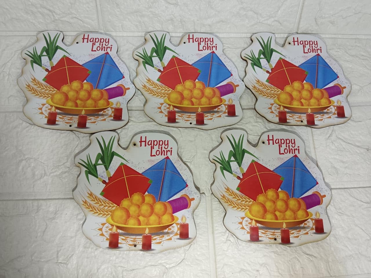 Nutts Traditional Lohri Agni MDF | Happy Lohri Utsav MDF | Warm Wishes Lohri | Lohri Parv Celebration MDF | MDF for Decoration (RM-MDF51)