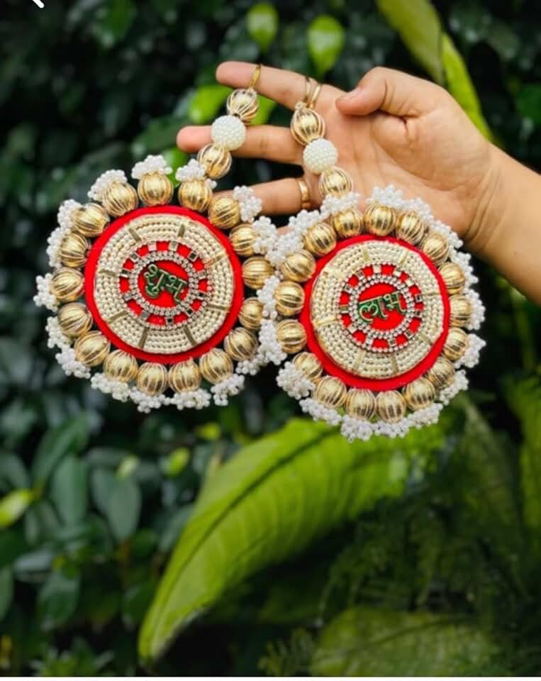 Gota Ball Shubha Labha Hanging Perfect for Home Decoration | Ideal for Diwali Festivities | Enhance Your Space with Graceful Touches