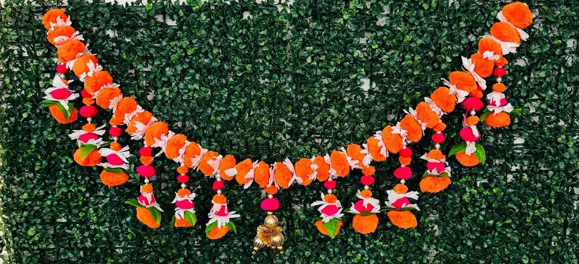 Sellplus Handcrafted Artificial Flower Multicolour Decorative Bandhanwar | Decorative Festival Bandhanwar Toran for Home Office and Mandir Entrance Decor Festive (Pack of 1) (BDHW457)