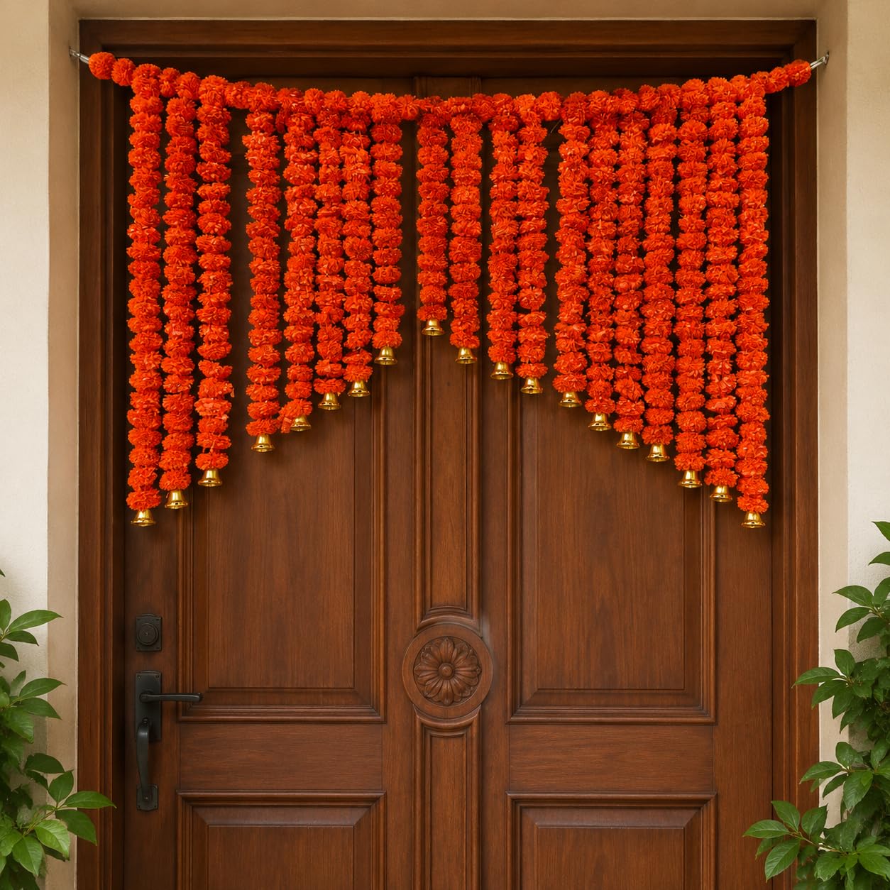 Sellplus Traditional Handmade Genda Bandhanwar Door Hanging Festival Decoration Toran for Home Temple Entrance Wedding Diwali Pooja Decorative (BDHW52)