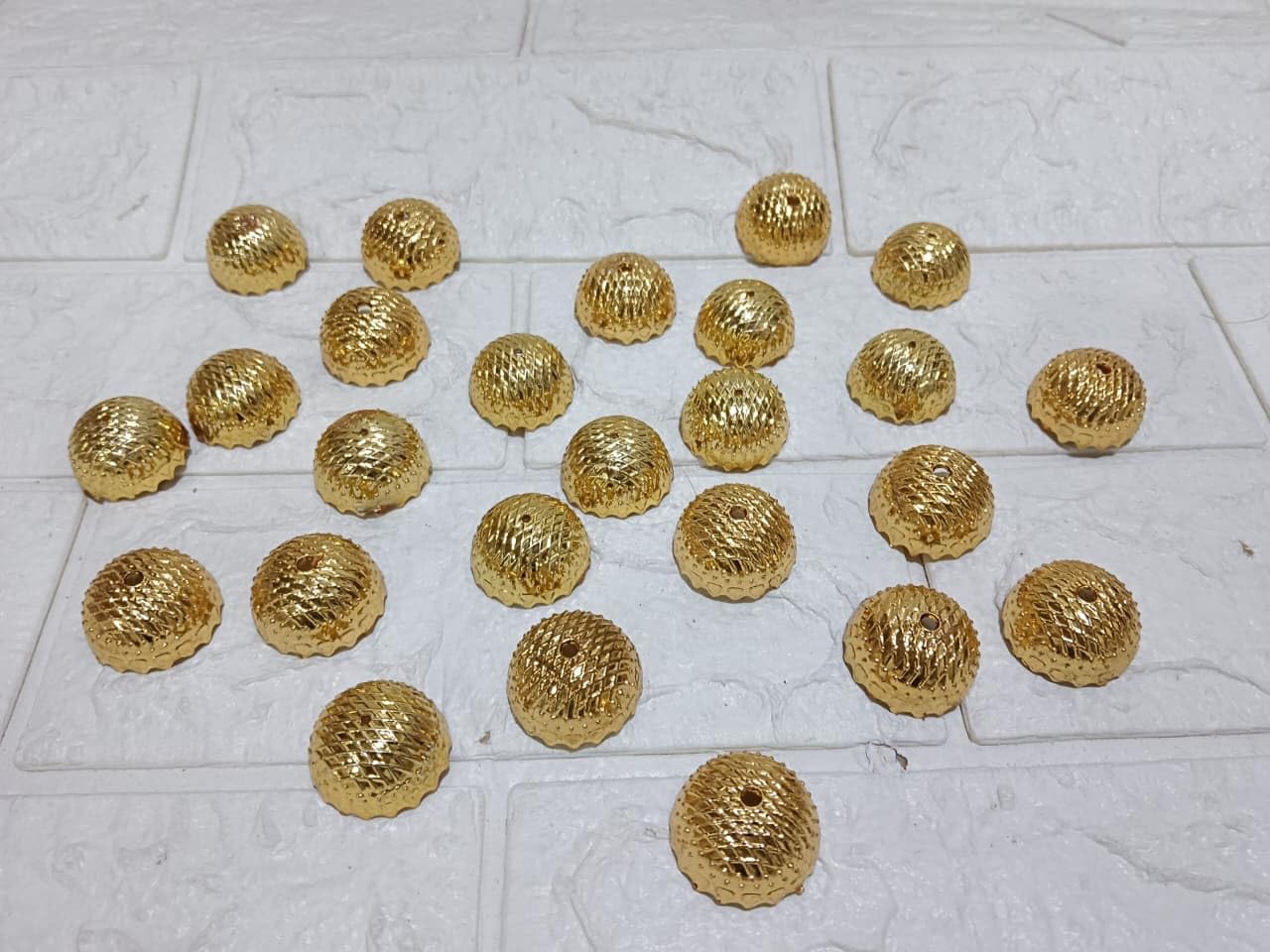 Nutts Handmade Golden Decor Items for Art & Craft and Home Festival Decorations Crafts (Pack of 50)