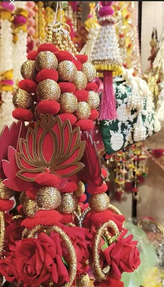 Cardboard Lotus with Velvet Rose Hanging for Home Decoration & All Festival Decor Enhance Your Space with Graceful Touches (SMALL251)