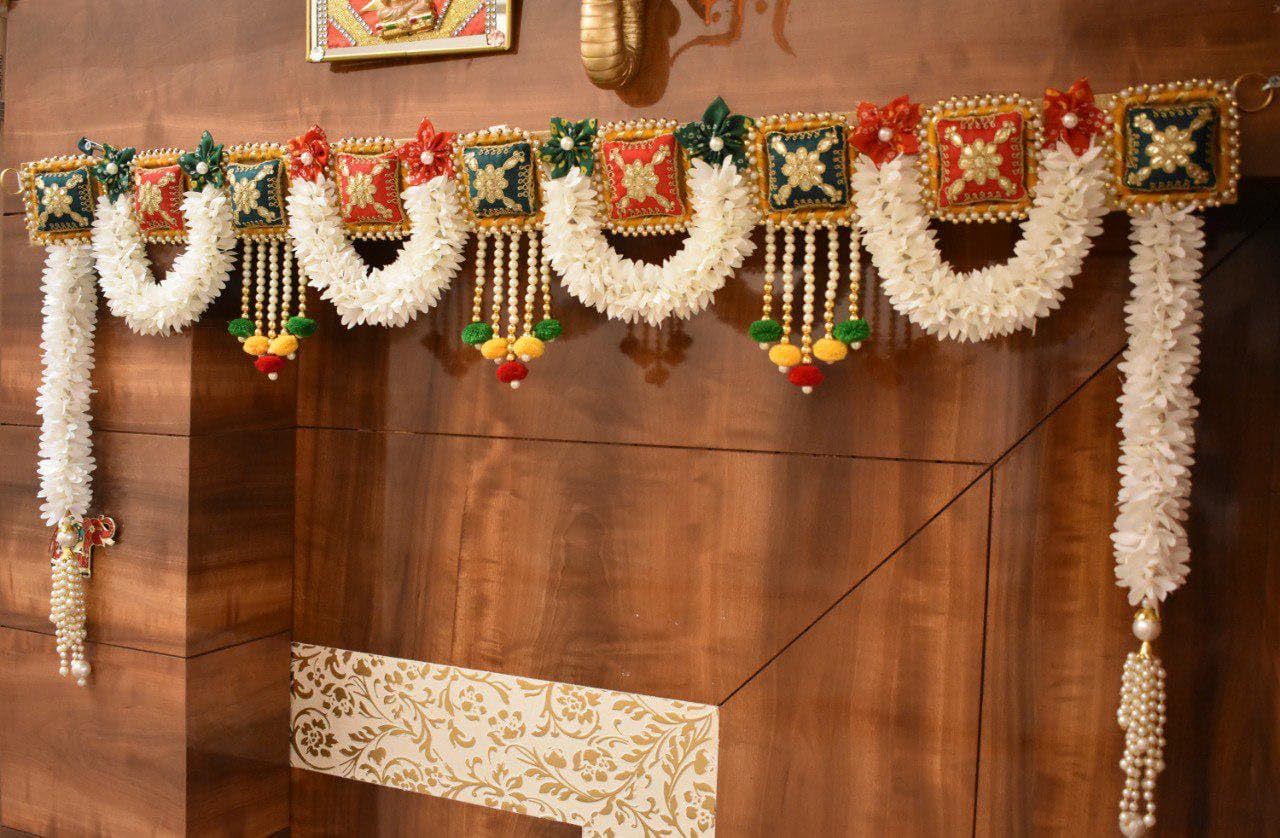 Sellplus Handmade Bandhanwar Decorative | Traditional Premium Look Bandhanwar Toran for Main Door Decorative Hanging Festival Home Temple Decor (Pack of 1) (BDHW554)