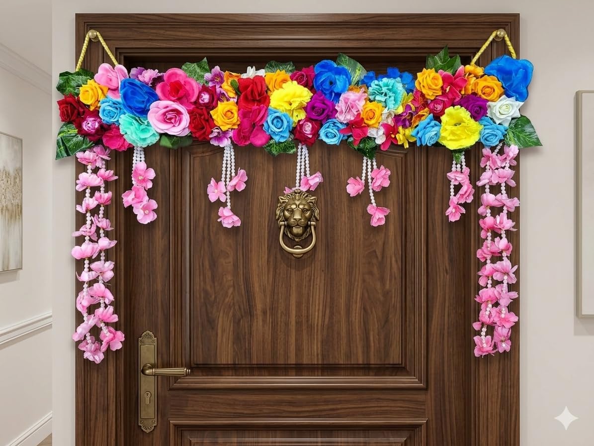 Sellplus Handmade Bandhanwar Decorative | Designer Bandhanwar Toran for Main Door Mandir Entrance Festive Home Decor (Pack of 1) (BDHW477)