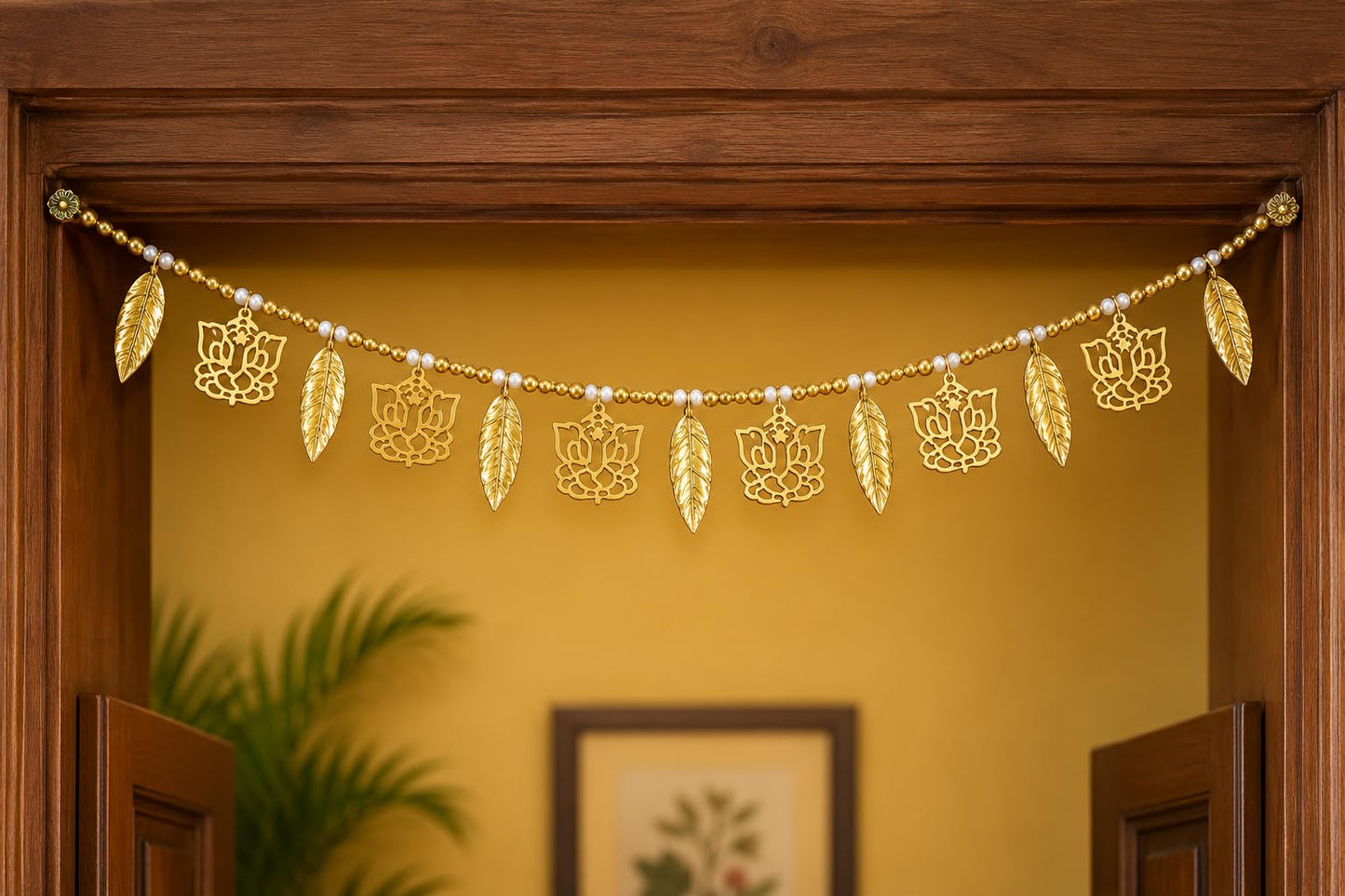 Sellplus Handmade Bandhanwar Toran Decorative | Festive Bandhanwar Toran Door Hanging for Diwali Ganesh Chaturthi Navratri Decoration (Pack of 1) (BDHW20)