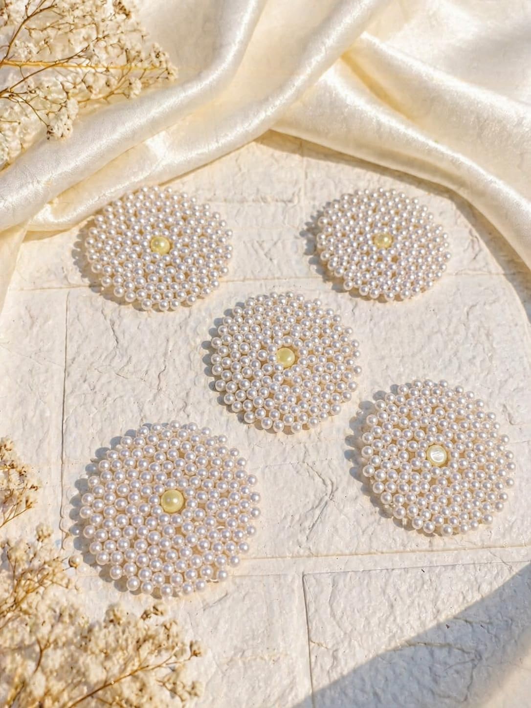 Nutts Elegant Decorative Booti Applique Work Beaded Applique for Craft and Embroidery Work (RM-B21 (Big))