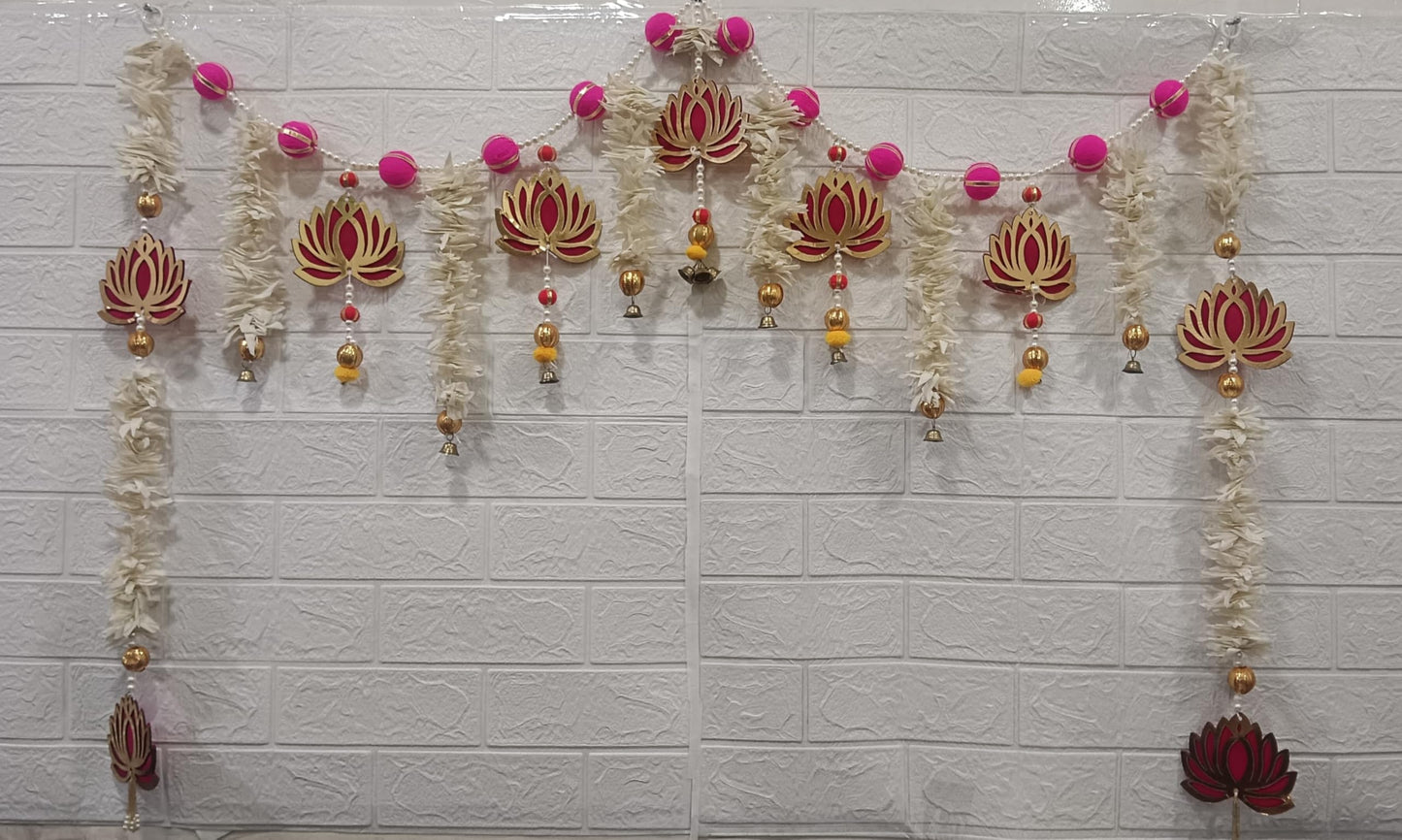 Sellplus Handmade Bandhanwar Decorative | Ethnic Bandhanwar Door Hanging for Entrance Wedding Housewarming Diwali Pooja Decoration (Pack of 1) (BDHW504)