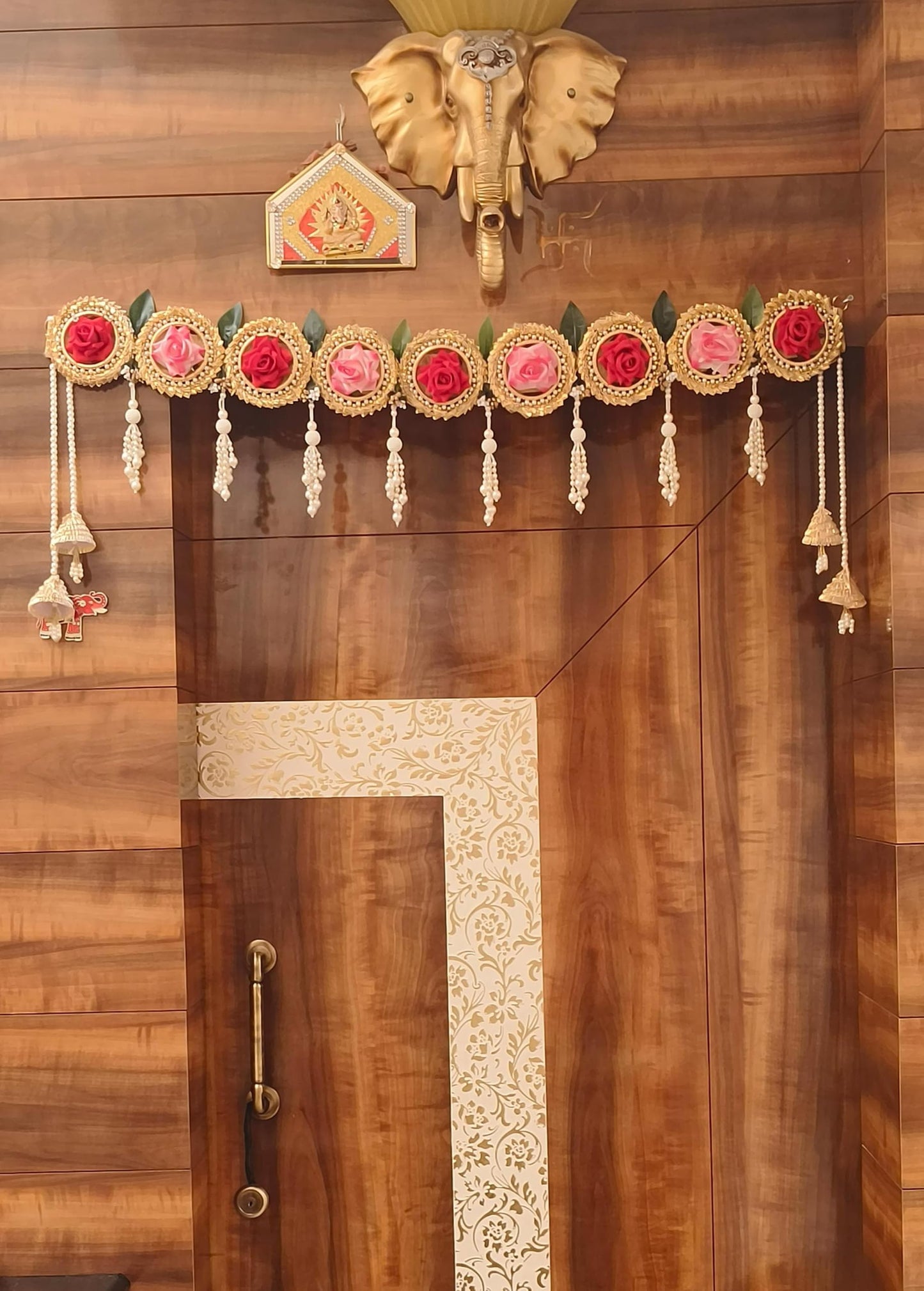 Sellplus Handmade Decorative Bandhanwar Toran Hanging Traditional Door Entrance Festival Home Decor Pooja Mandir Diwali Wedding (BDHW169)